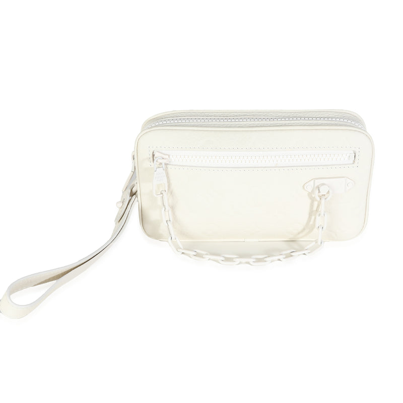 Louis Vuitton White Monogram Taurillon Pochette Volga Handbag