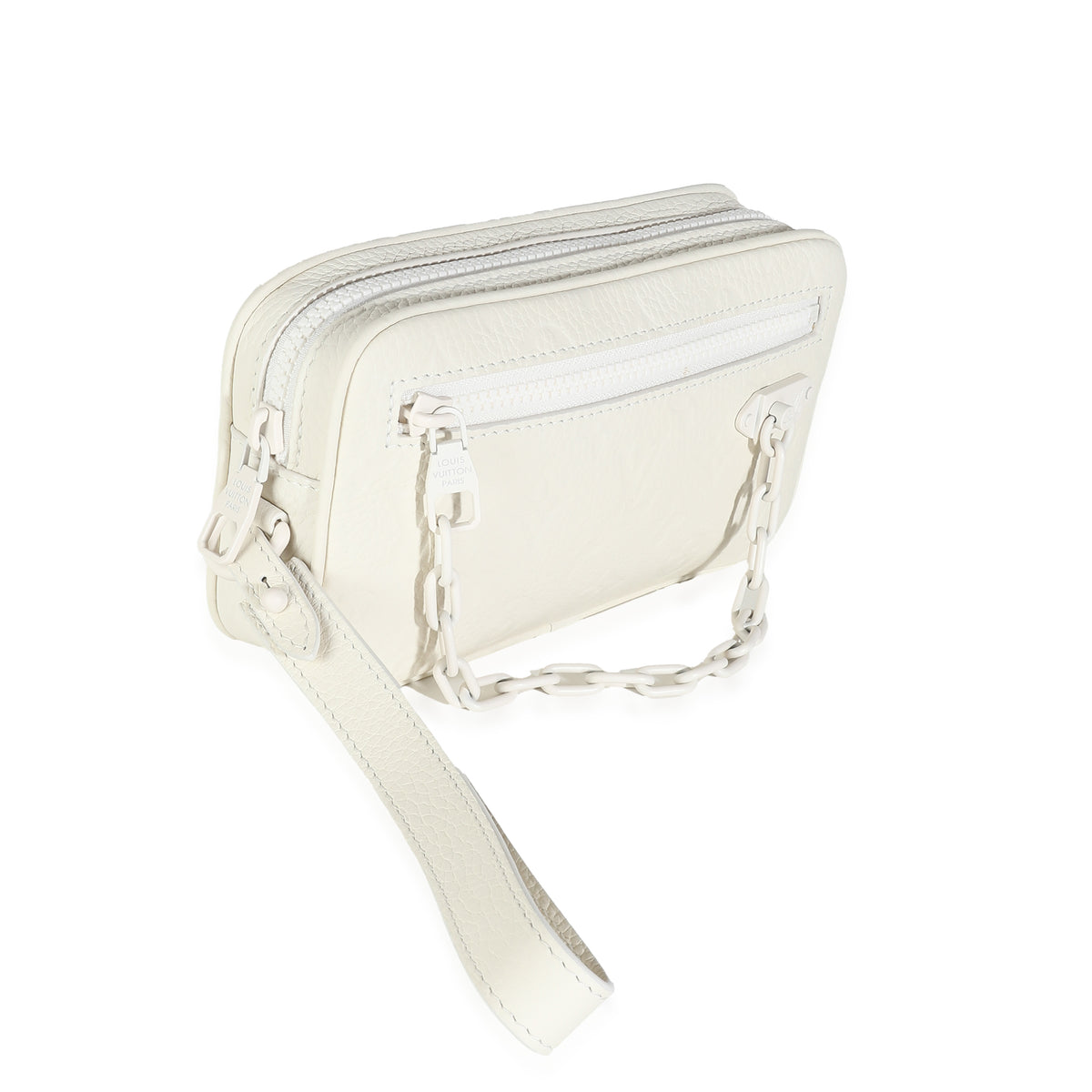 Louis Vuitton White Monogram Taurillon Pochette Volga Handbag