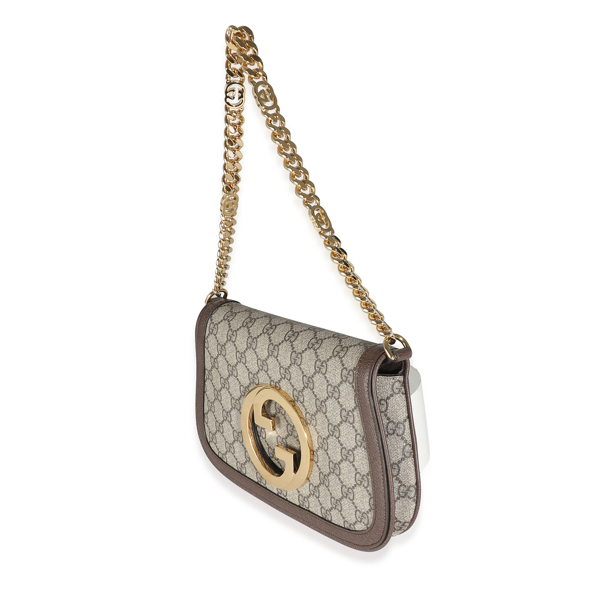 Gucci Beige GG Supreme Canvas Blondie Shoulder Bag Handbag sv