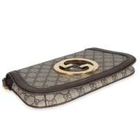 Gucci Beige GG Supreme Canvas Blondie Shoulder Bag Handbag clasp
