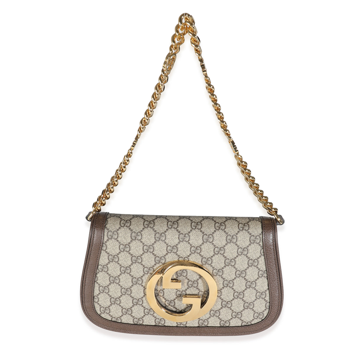 Gucci Beige GG Supreme Canvas Blondie Shoulder Bag Handbag fv
