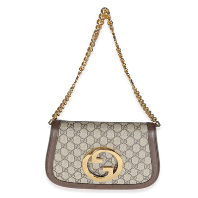 Gucci Beige GG Supreme Canvas Blondie Shoulder Bag Handbag fv