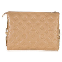 Louis Vuitton Camel Monogram Embossed Lambskin Coussin PM Handbag 4