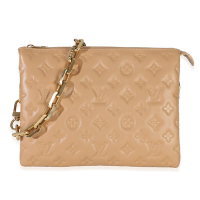 Louis Vuitton Camel Monogram Embossed Lambskin Coussin PM Handbag id