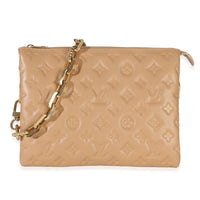 Louis Vuitton Camel Monogram Embossed Lambskin Coussin PM Handbag id