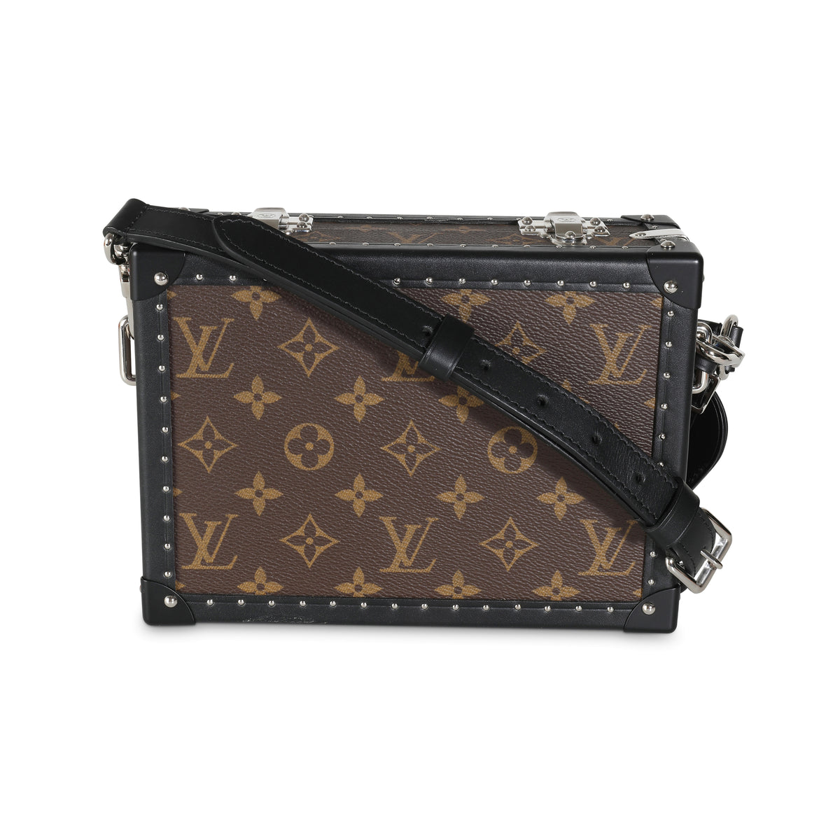Louis Vuitton Monogram Macassar Canvas Clutch Box Handbag bv