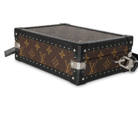 Louis Vuitton Monogram Macassar Canvas Clutch Box Handbag clasp