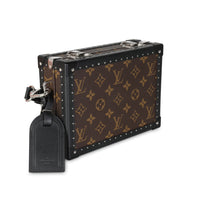 Louis Vuitton Monogram Macassar Canvas Clutch Box Handbag pv