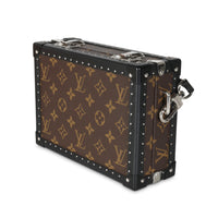 Louis Vuitton Monogram Macassar Canvas Clutch Box Handbag sv