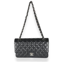 Chanel Black Quilted Lambskin Medium Classic Double Flap Bag Handbag av