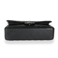 Chanel Black Quilted Lambskin Medium Classic Double Flap Bag Handbag stamp