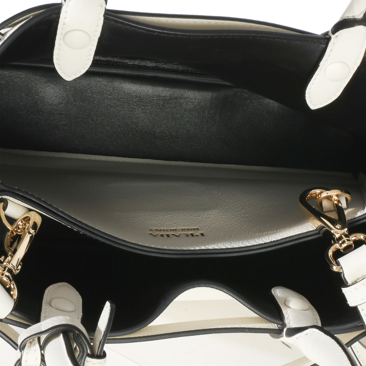 Prada White Nappa Small Belt Shoulder Bag Handbag 9