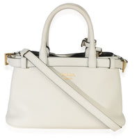 Prada White Nappa Small Belt Shoulder Bag Handbag fv