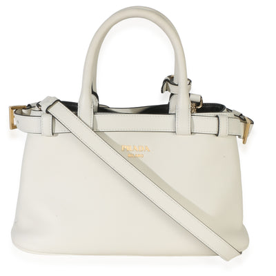 Prada White Nappa Small Belt Shoulder Bag Handbag id