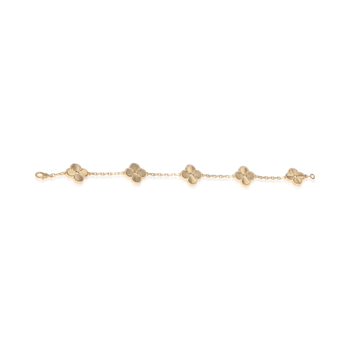 Van Cleef & Arpels Yellow Gold Vintage Alhambra Bracelet 4