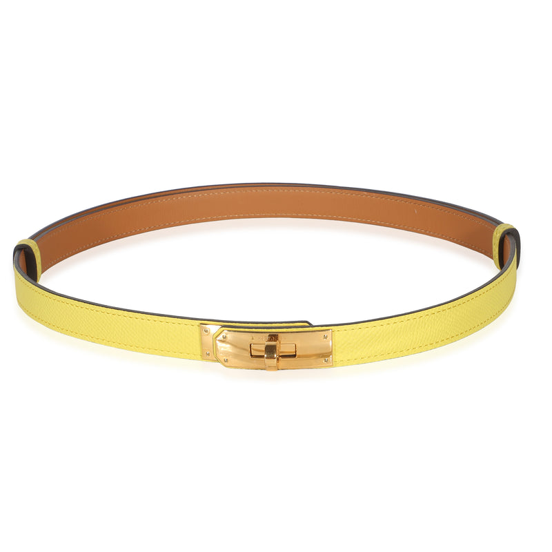 Hermès Jaune Citron Epsom Kelly 18 Belt GHW id