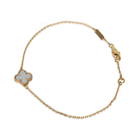 Van Cleef & Arpels Yellow Gold Mother Of Pearl Sweet Alhambra Bracelet 2