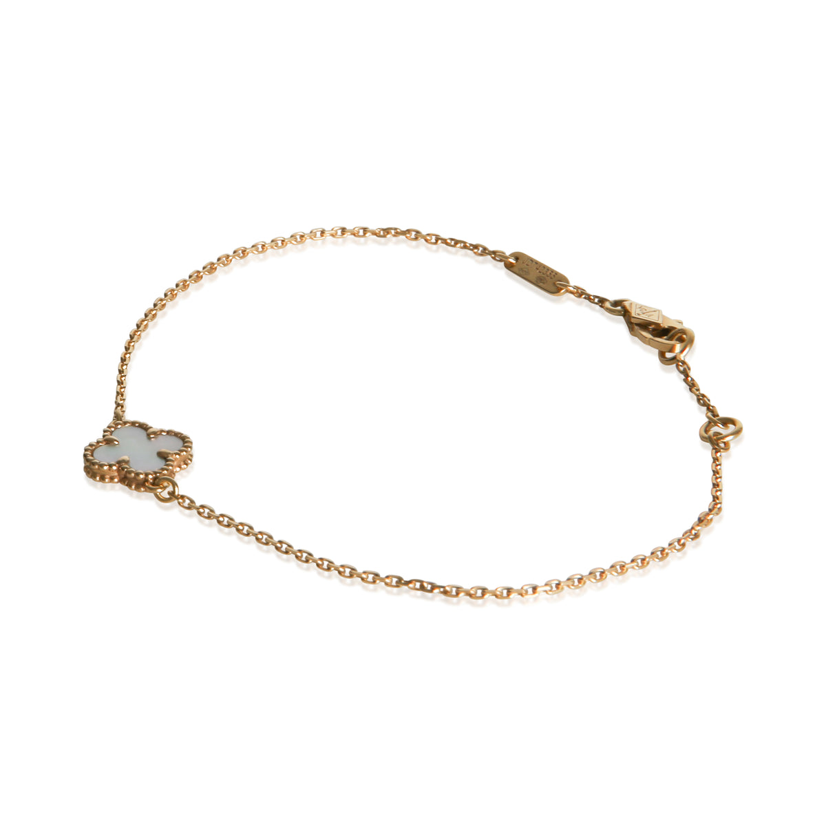 Van Cleef & Arpels Yellow Gold Mother Of Pearl Sweet Alhambra Bracelet 3