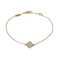 Van Cleef & Arpels Yellow Gold Mother Of Pearl Sweet Alhambra Bracelet fv