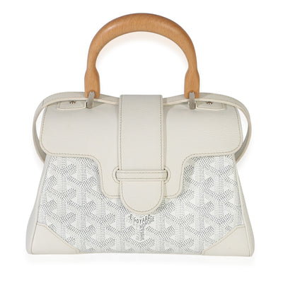 Goyard White ine Canvas Saigon Souple Mini Handbag fv