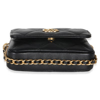 Chanel Black Quilted Lambskin CC Mini Clutch With Chain Handbag 5