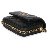 Chanel Black Quilted Lambskin CC Mini Clutch With Chain Handbag 6