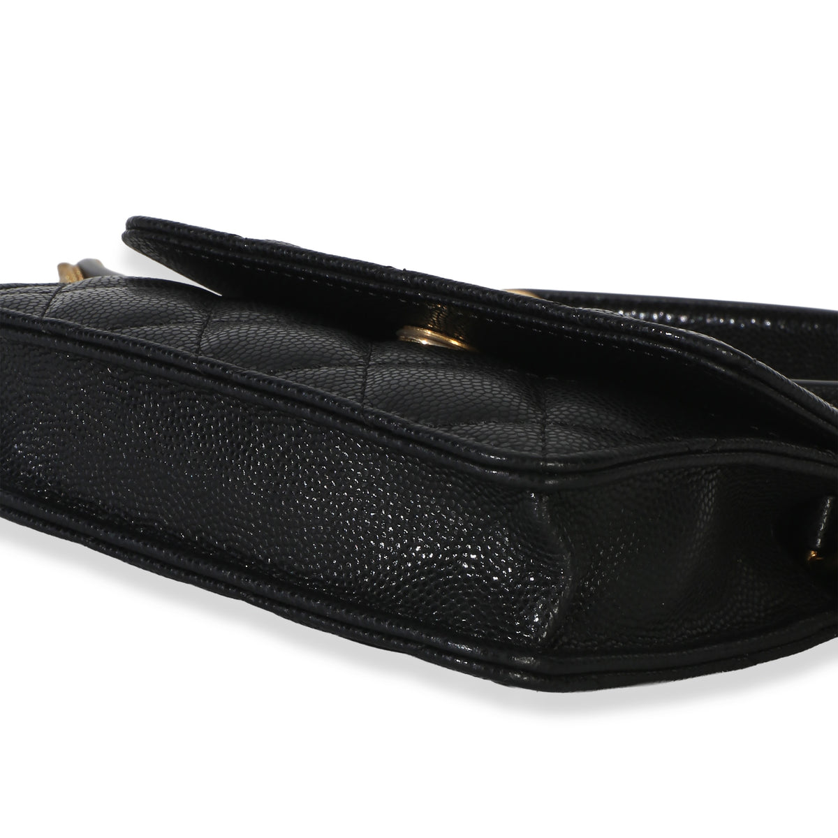 Chanel Black Quilted Caviar Twist Your Buttons Coin Purse With Chain Handbag 6