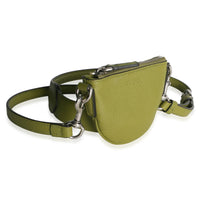 Gucci Olive Green Pebbled Calfskin Mini B Shoulder Pouch Handbag 3