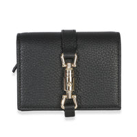 Gucci Black Piuma Calfskin Jackie 1961 Mini Wallet Wallet id