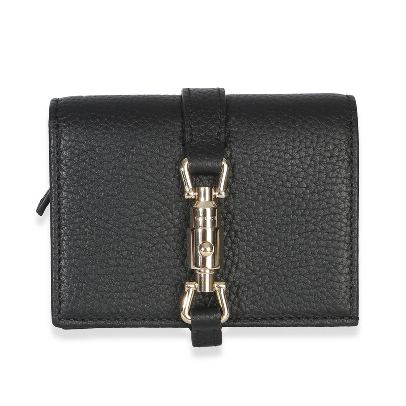 Gucci Black Piuma Calfskin Jackie 1961 Mini Wallet Wallet id