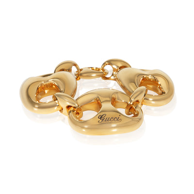 Gucci Gold Plated Mariners Link Bracelet fv