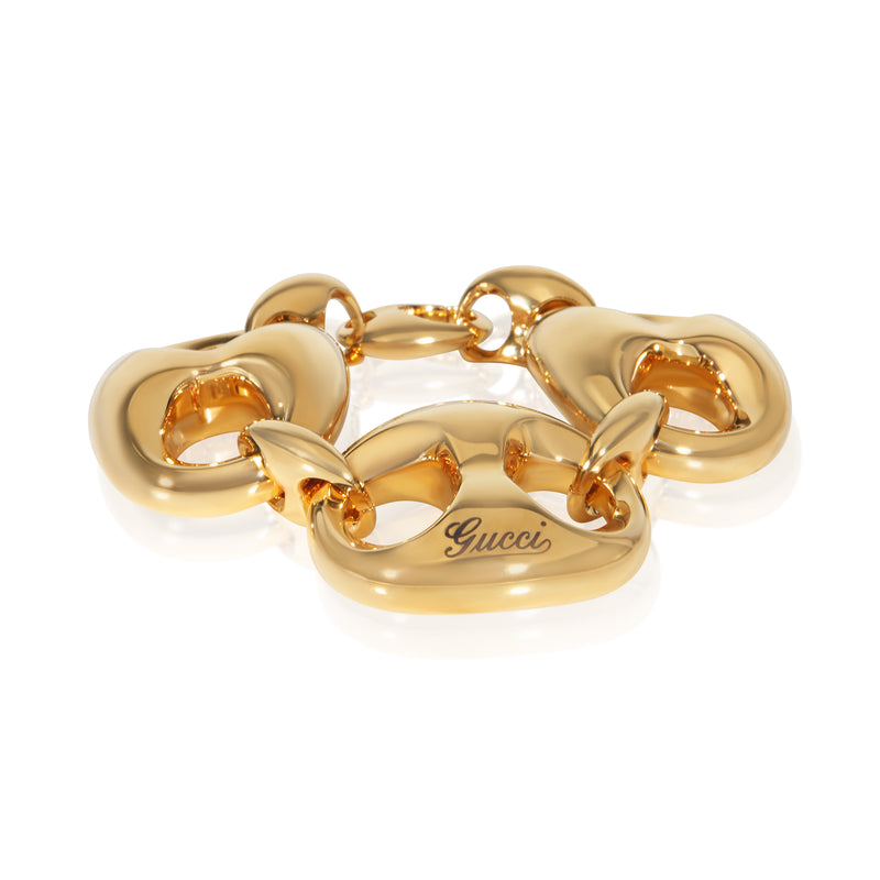 Gucci Gold Plated Mariners Link Bracelet fv