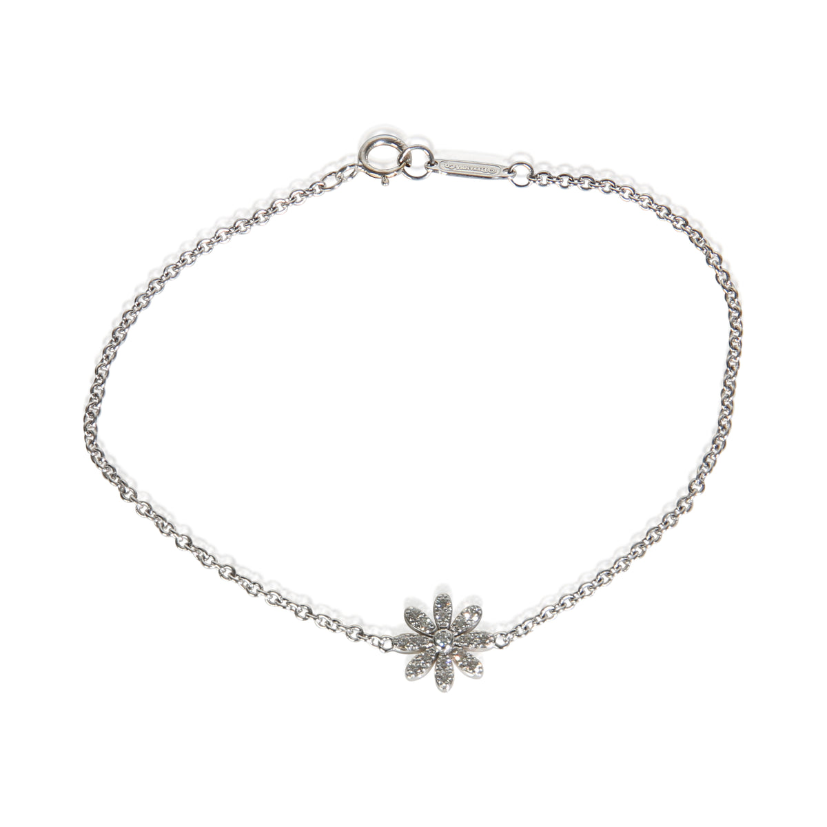 Tiffany & Co. White Gold Diamond Daisy Bracelet fv