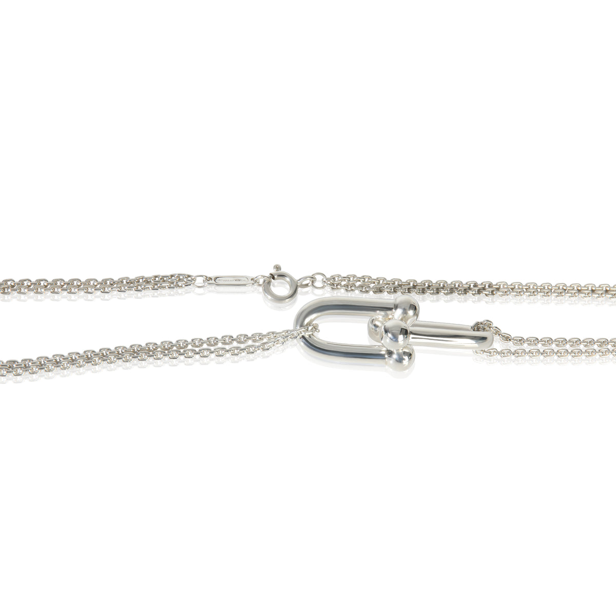 Tiffany & Co. Sterling Silver HardWear Large Double Link Pendant bv