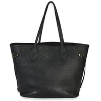 Louis Vuitton Black Giant Monogram Empreinte Neverfull MM Handbag id