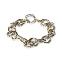 David Yurman 1/4 18K Yellow Gold & Sterling Silver Oval Link Bracelet 2