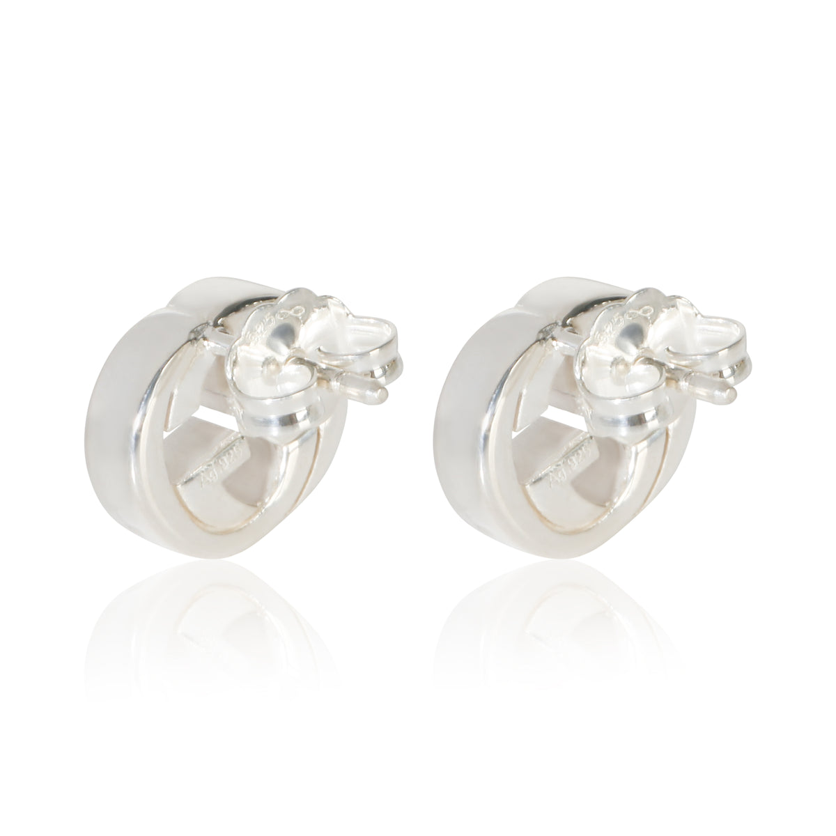Gucci Sterling Silver Interlocking G Earrings 3
