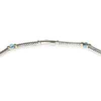 David Yurman Yellow Gold & Sterling Silver Topaz Metro Station Necklace 3