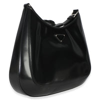 Prada Black Spazzolato Large Cleo Shoulder Bag Handbag 3