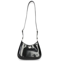 Prada Black Spazzolato Large Cleo Shoulder Bag Handbag 8