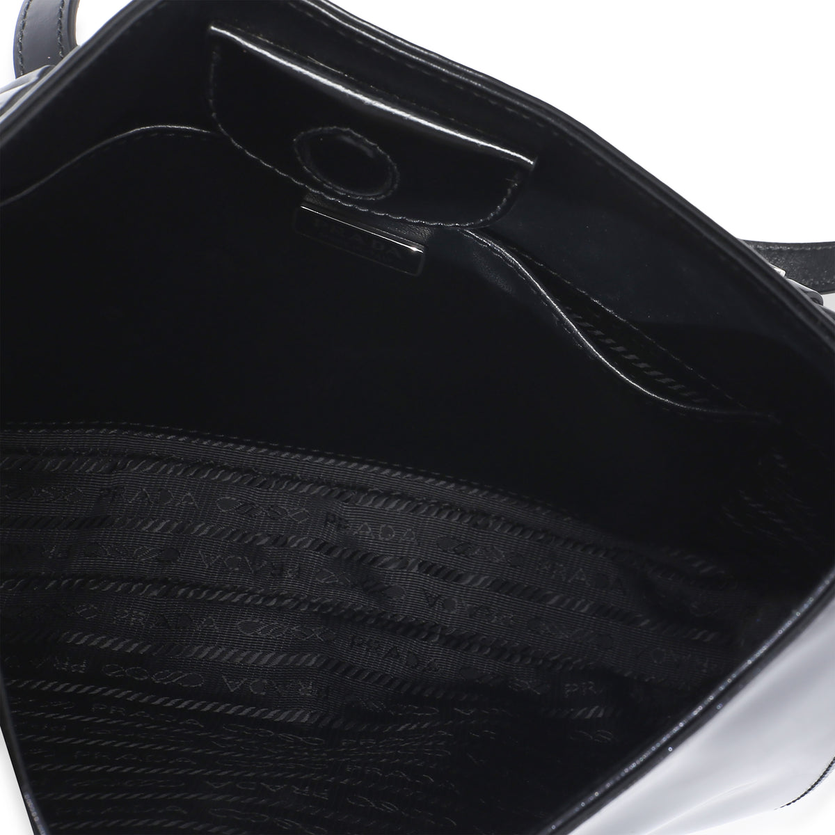 Prada Black Spazzolato Large Cleo Shoulder Bag Handbag 9