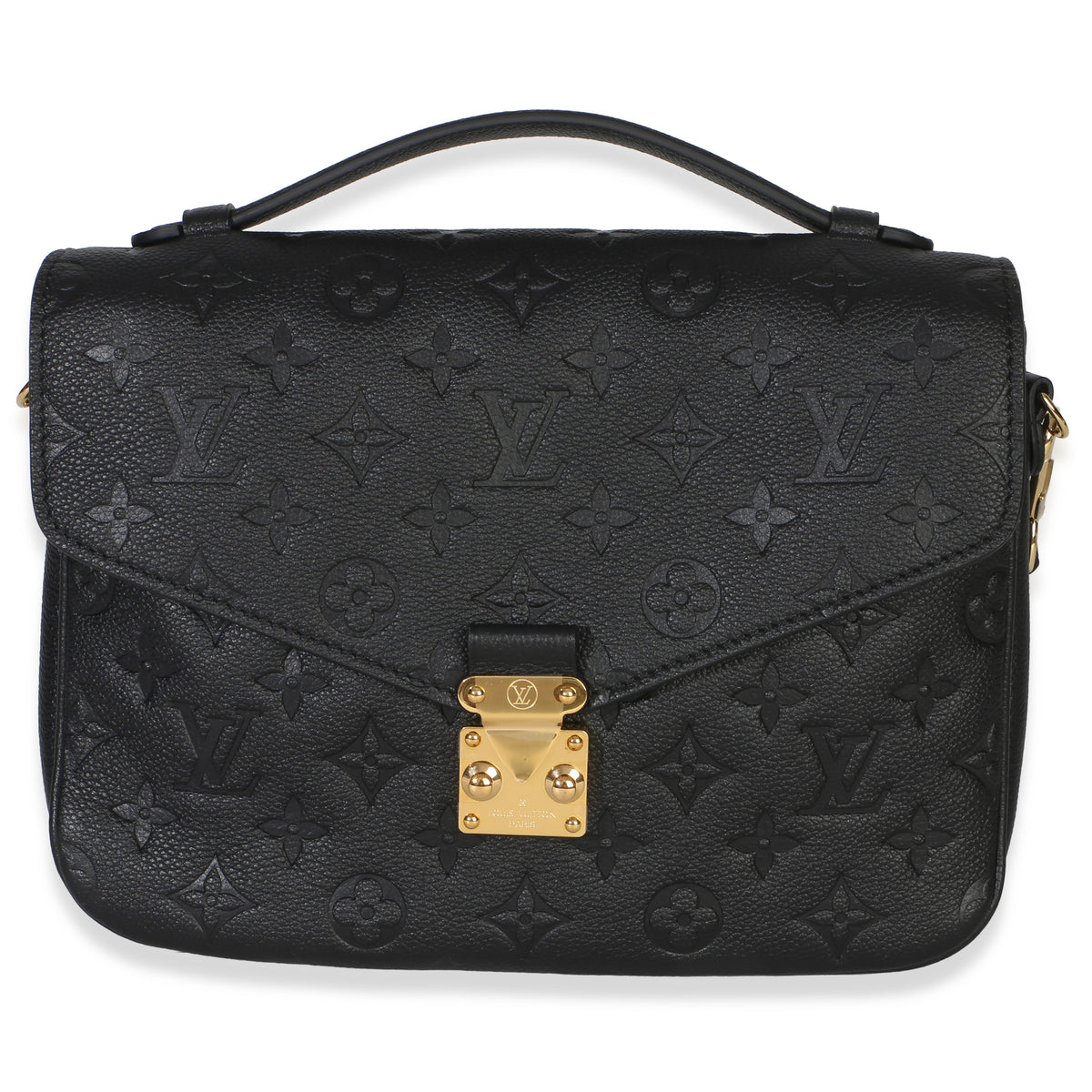 Louis Vuitton Black Monogram Empreinte Pochette Metis Handbag fv