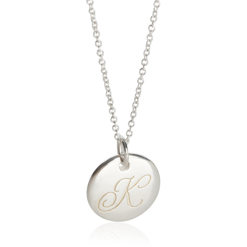 Tiffany & Co. Sterling Silver Notes Initial K Pendant fv