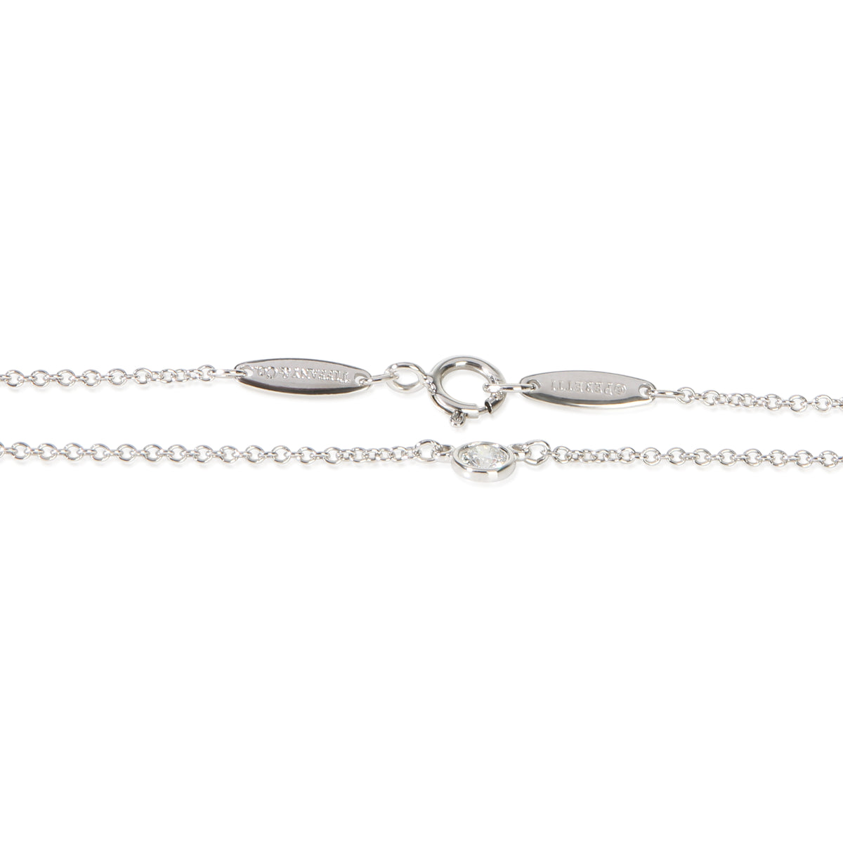 Tiffany & Co. Platinum Diamond Elsa Peretti Diamond By The Yard Pendant fv