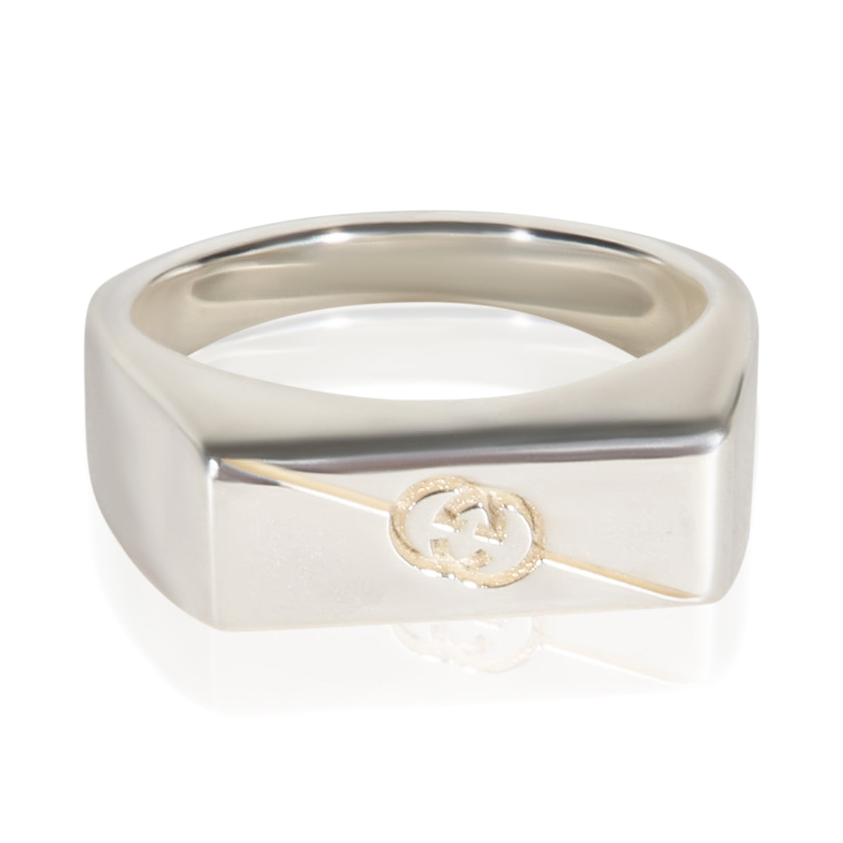 Gucci Sterling Silver Trademark Ring fv