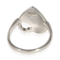 Gucci Sterling Silver Trademark Heart Cutout Ring 3