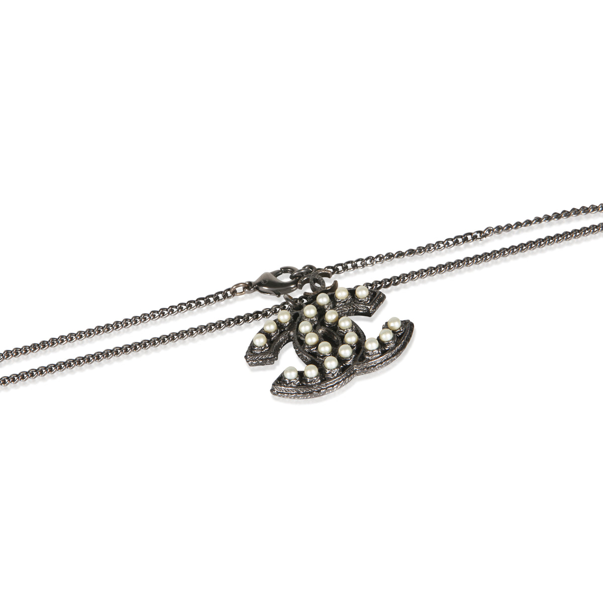 Chanel 2014 Faux Pearl CC Pendant 2