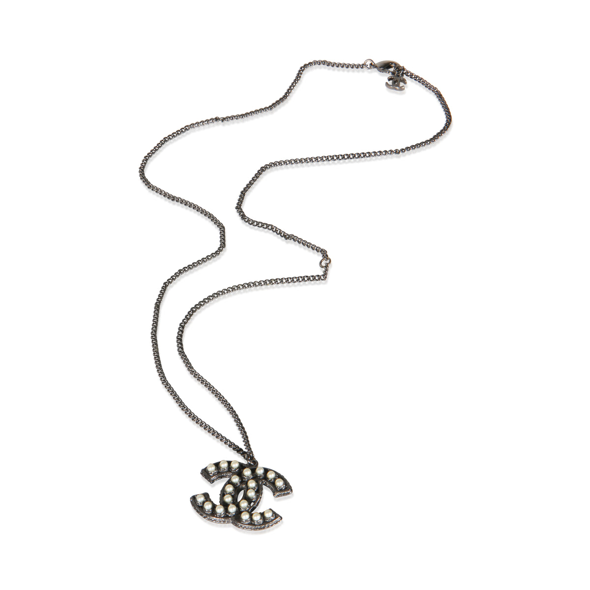 Chanel 2014 Faux Pearl CC Pendant 3