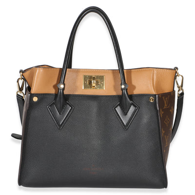 Louis Vuitton Black Monogram Canvas On My Side MM Handbag fv