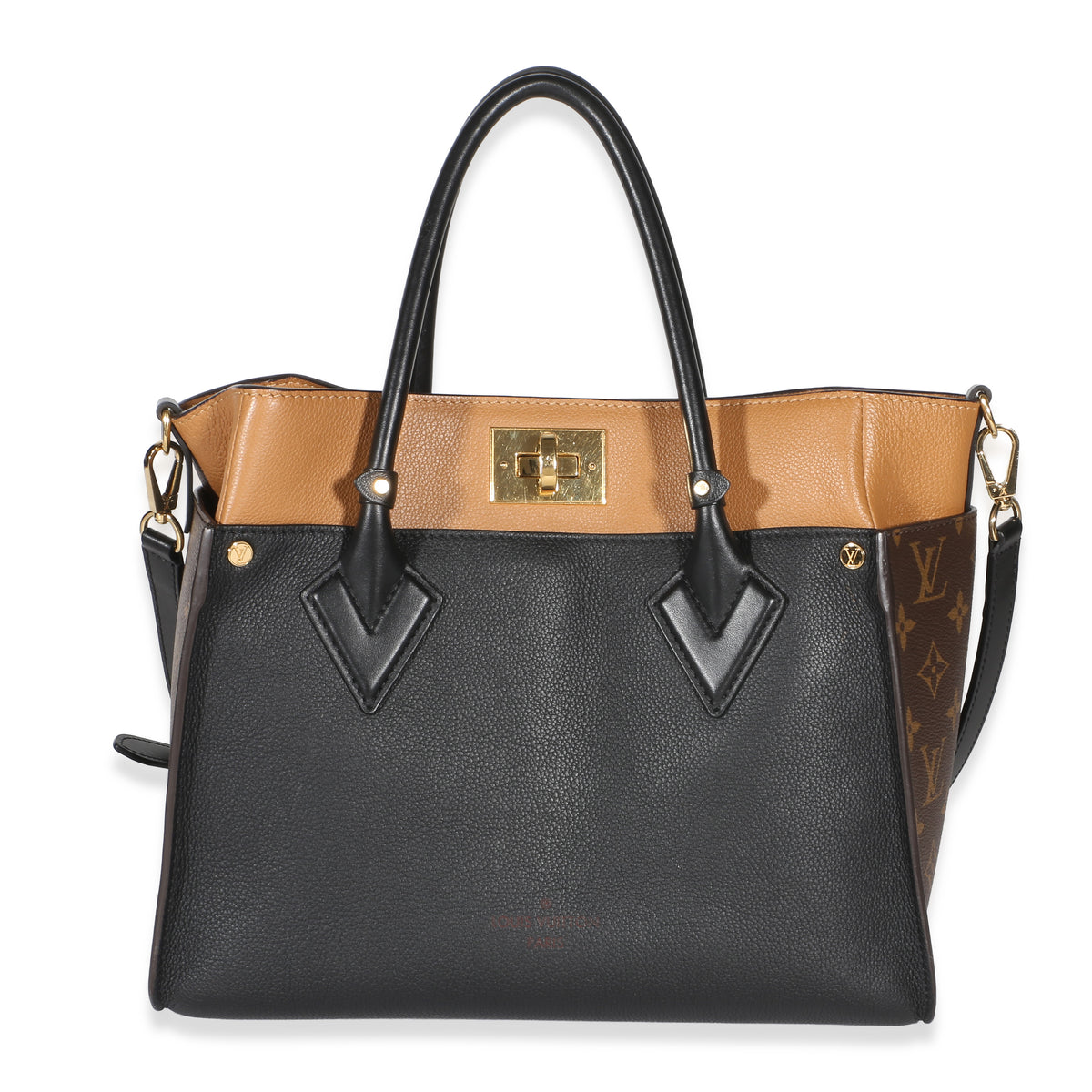 Louis Vuitton Black Monogram Canvas On My Side MM Handbag id